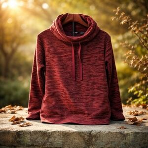 💙Cozy Red Cowl Neck Sweater